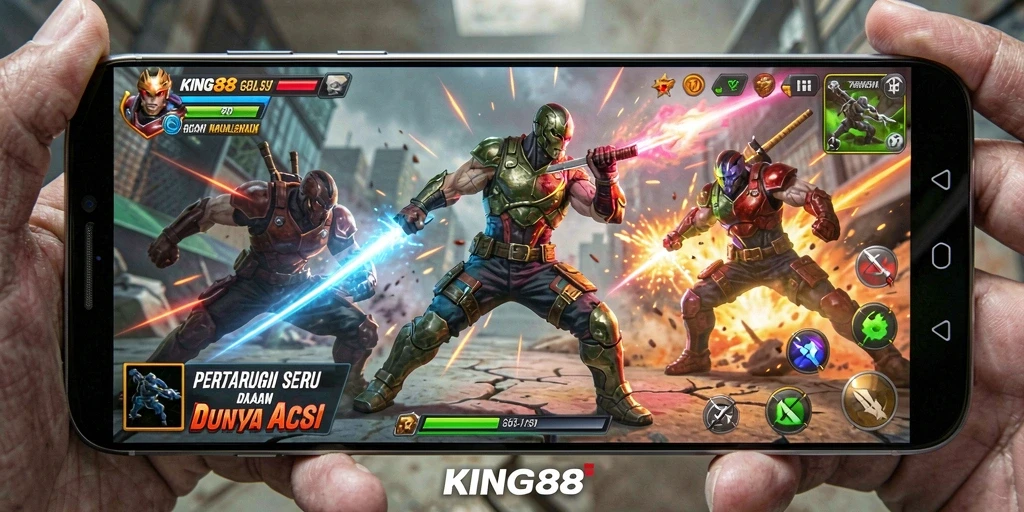 Screenshot KING88 menampilkan pertempuran aksi yang mendebarkan.