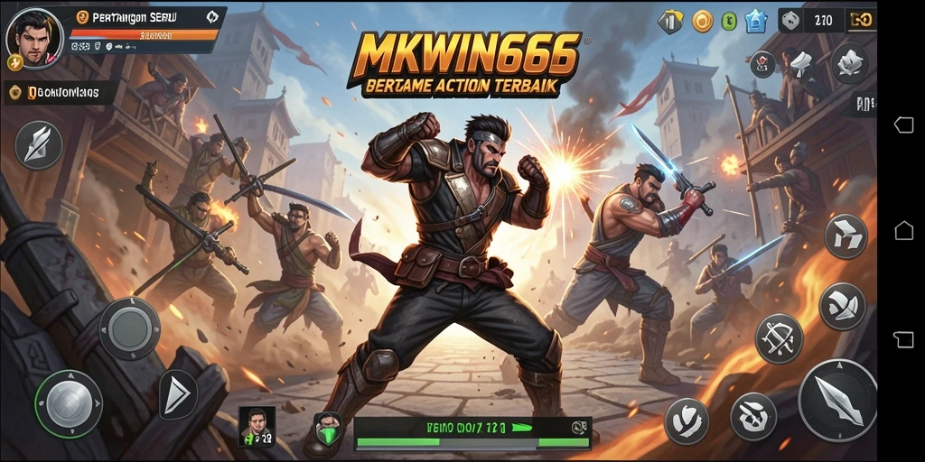 Tampilan gameplay MKWIN666 yang penuh aksi dan grafis menakjubkan.