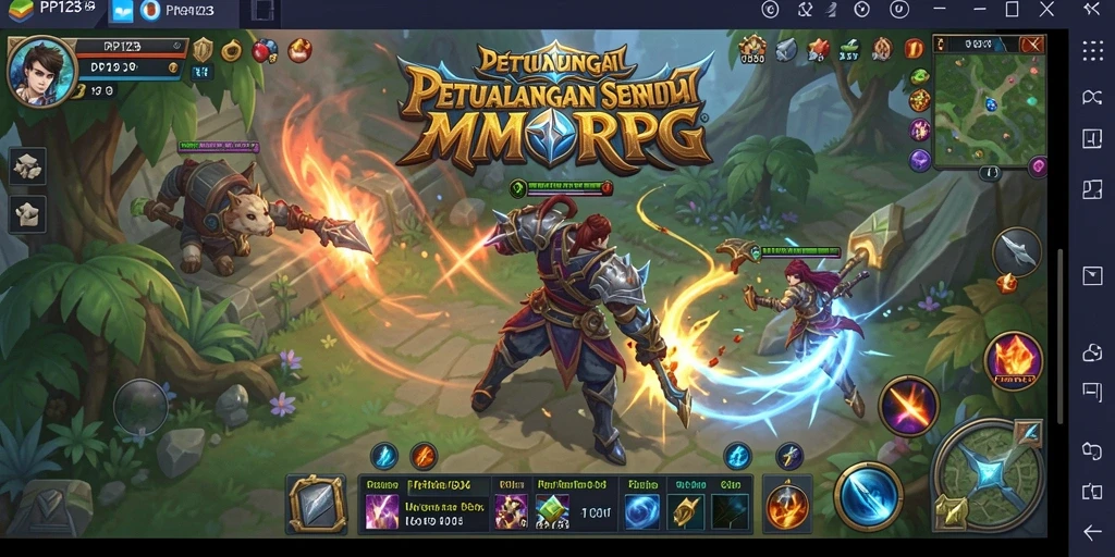 Tampilan gameplay menakjubkan dalam dunia MMORPG yang penuh petualangan.