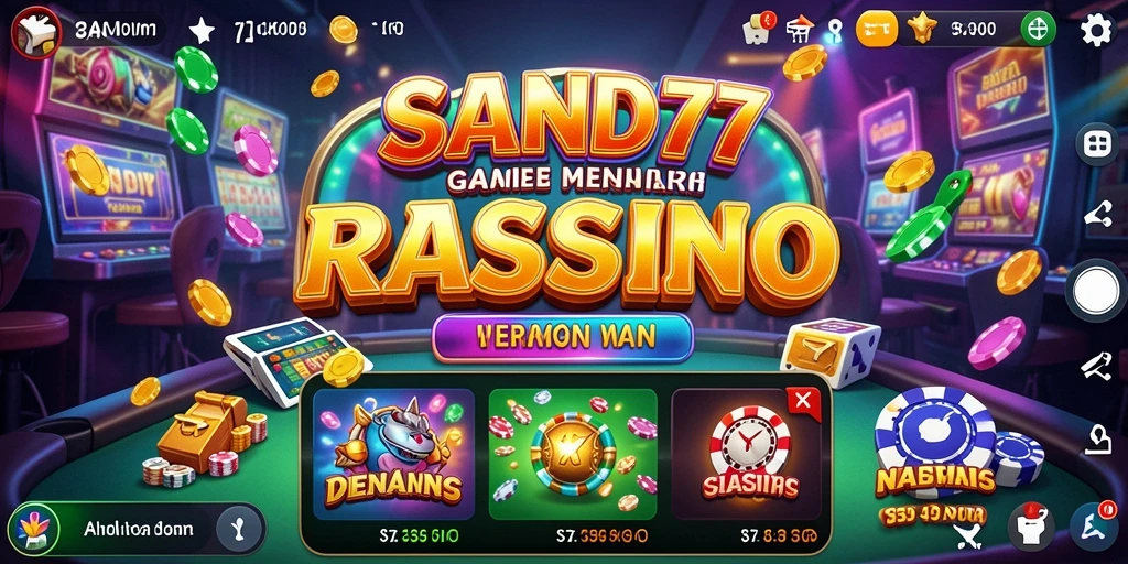 Tampilan permainan Kasino yang menarik di SAND77.