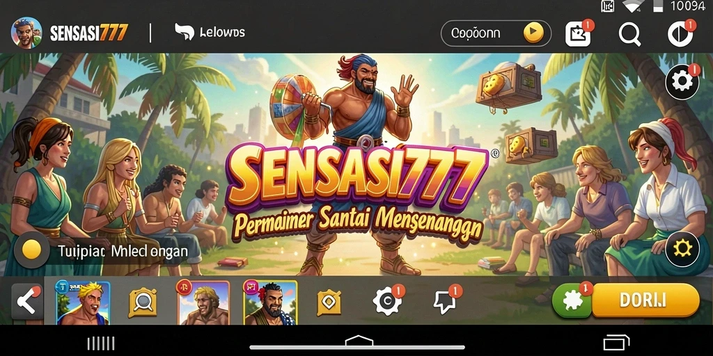 Tampilan gameplay SENSASI777 yang seru dan menghibur.