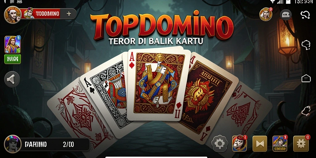 Tampilan gameplay menegangkan di dunia angker TOPDOMINO.